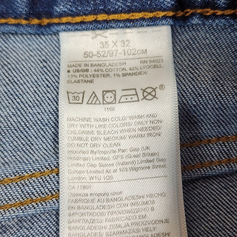 Banana Republic Slim Fit Traveler Jeans 35x32 Mens Blue Stretch Polycotton Faded - Picture 5 of 9